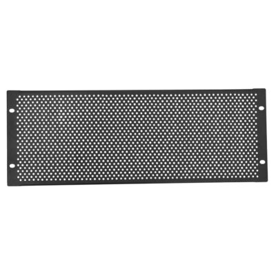 3RU 19" Rack Mount Perforated Blank Panel - Black