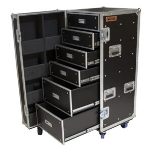 Tall (6) Drawers Road Case - Black