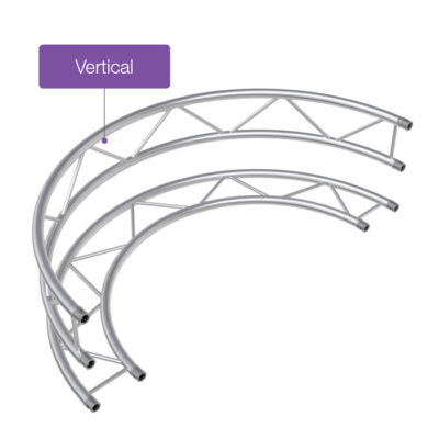 F32 Flat 2.5mR (5.0mØ) 90° Radial Truss - Vertical (4 parts to a Circle)