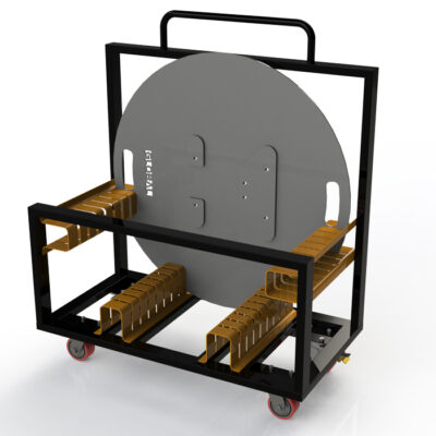8 Way Base Plate Trolley to Suit 1mØ Base Plates