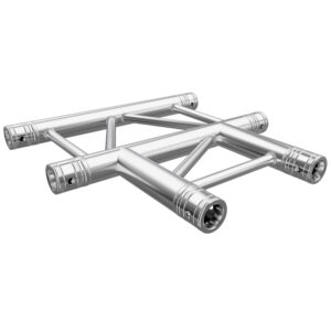 F32 Flat Truss 3 Way T-Junction with Spigots, Pins & R-Clips - Horizontal
