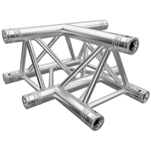 F33 Tri Truss 3 Way Horizontal T-Junction (Apex Up/Down) with Spigots, Pins & R-Clips