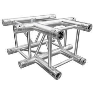 F34 Square Truss 3 Way T-Junction with Spigots, Pins & R-Clips