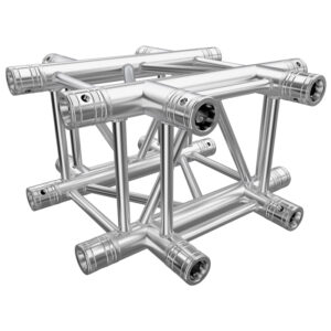 F34 Square Truss 4 Way X-Junction with Spigots, Pins & R-Clips