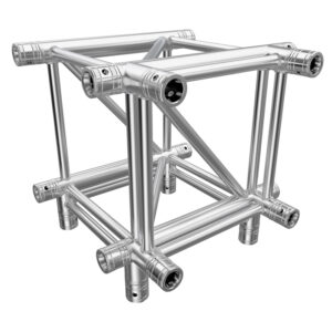 F44P Square Truss 4 Way T- to Vertical Junction with Spigots, Pins & R-Clips
