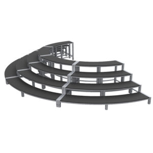 Curved 2.4mR 45° 150mmH Stage Step