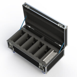 Custom Case with Storage Compartment for 6 Unit Martin Atomic 3000 LED Lights