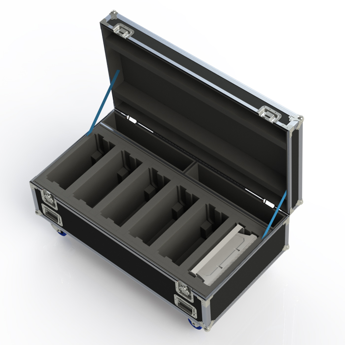 Custom Case with Storage 6 Unit Martin Atomic 3000 LED - Design Quintessence
