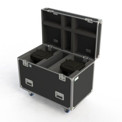 Custom case to suit Dual Martin ERA600 lights with additional room for clamps and centre storage compartment