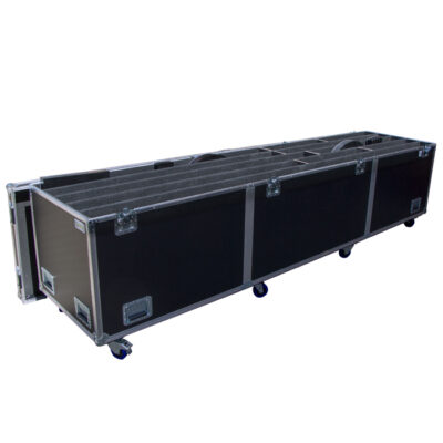 Large LED Signage Ovation Road Case with 11 x Custom Sized Compartments - Black