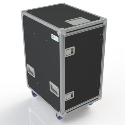 20RU Anti-Vibration Rack Mount Case with Slide-away doors; 800mmD OD; Rack Frame 559mmD - Black