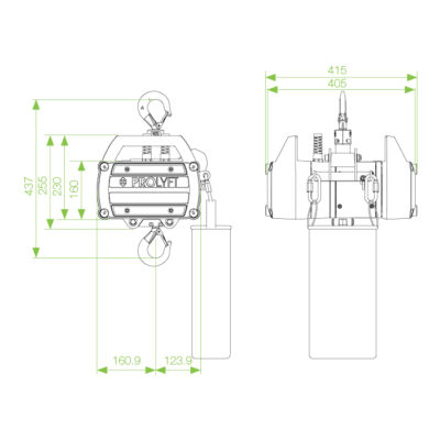 Aetos 500kg Chain Hoist Body; 4m/min; Low Voltage Control