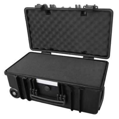 Protective IP67 Utility Hard Case with Easy-Cut Foam Inserts; Pull-up Handle and Rolling Wheels
