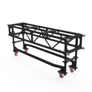 PR64 2.44m (8′) Pre-Rig Linear Truss with Dolly including Pins & Clips – Black
