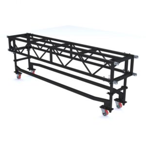 PR64 3.05m (10′) Pre-Rig Linear Truss with Dolly including Pins & Clips – Black