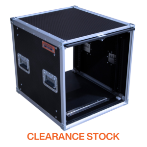 10RU STANDARD RACK MOUNT CASE with Over & Under Slide-Away Doors; 500mmD External – Black SKU