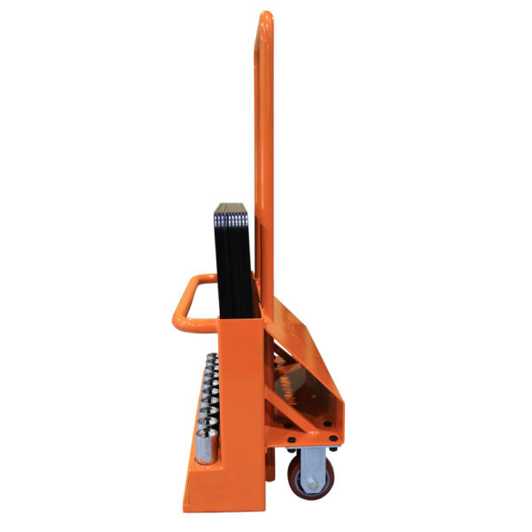 10 Unit Upright Base Plate Trolley to suit Curtain Call 600mm Square Base Plates with Spigot Storage - Image 3