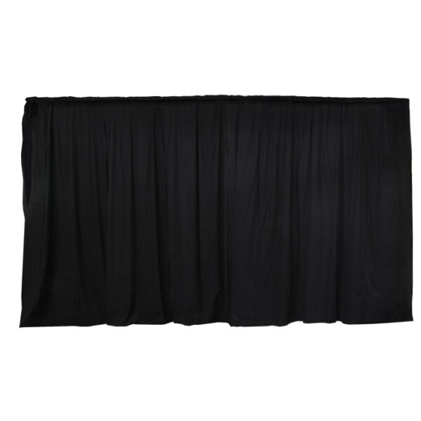 6.25mW x 3.0mD Velvet IFR Drape with Top Pocket, Ties and Velcro Patches - Black; includes Bag; AS 1530.2-1993; 365g/m²