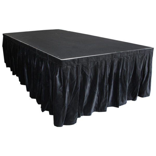 7.25mW x 0.6mD Velvet IFR Skirt with 50mm Velcro Strip along Top and Side Patches - Black