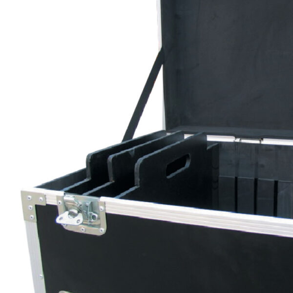 Large Cable Packer 1200mmL x 582mmD x 760mmH OD - Black; Multiple Position Slide-in Dividers 375mmH; Lift-out Tray 760mmL x 527mmD x 150mmH OD