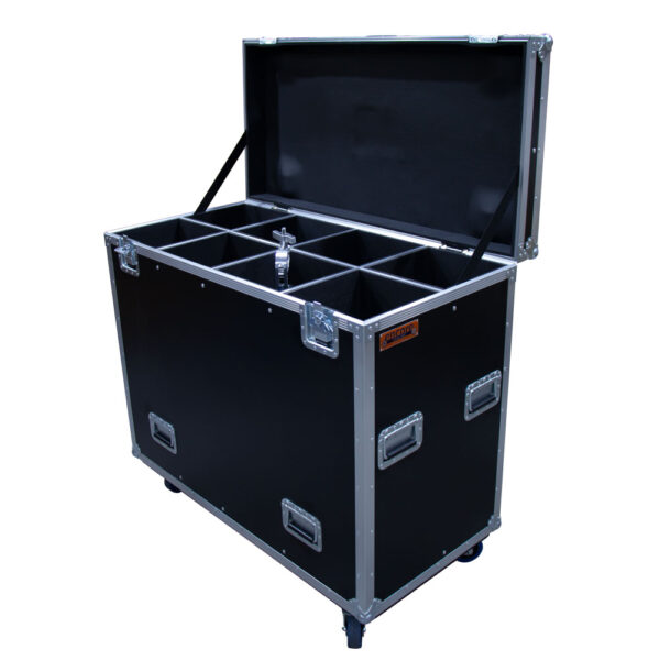8 Unit Profile Lighting Road Case - Black - Image 2