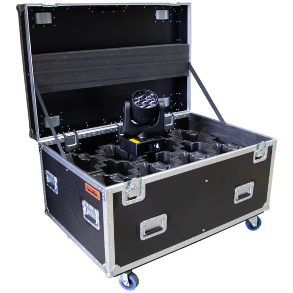 8 Unit Clay Paky Mini-B Lighting Road Case - Black