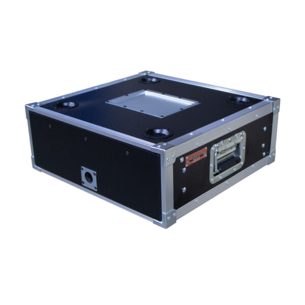 2RU Standard 19" Rack Mount Case with Over & Under Slide-Away Doors; 400mmD External; Stackable - Black