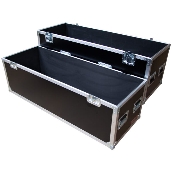 45"-50" Screen Road Case with Castors - Black (Requires Fitout) - Image 2