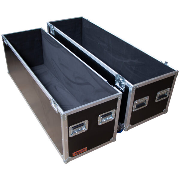 55"-60" Screen Road Case with Castors - Black (Requires Fitout) - Image 2