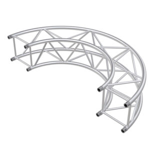 F44P Square Truss 3 Way 90° Corner to Vertical Junction with Spigots