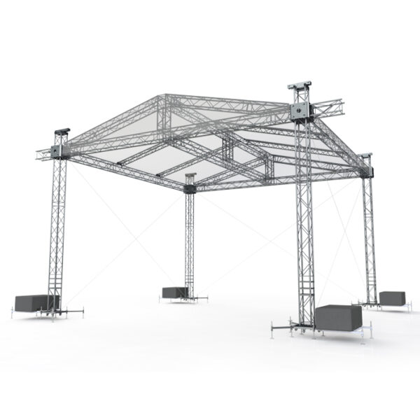 F34-44 Steel Ground Tower Support Base - Black