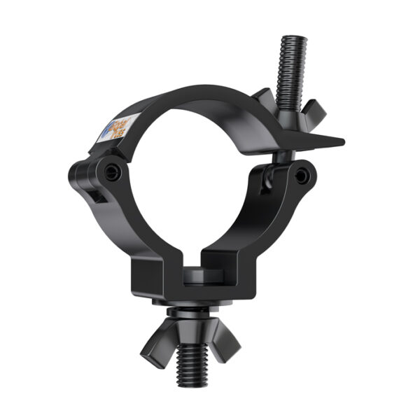 50mmØ Light Duty (100kg) Half-Coupler with M10 Bolt - Black