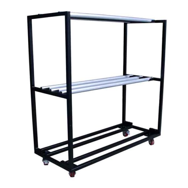 Lighting Meat Rack trolley with 50mm tubes for safe transport of lighting fixtures