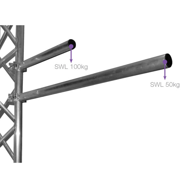 50mmØ x 4mmT x 500mmL Boom Arm