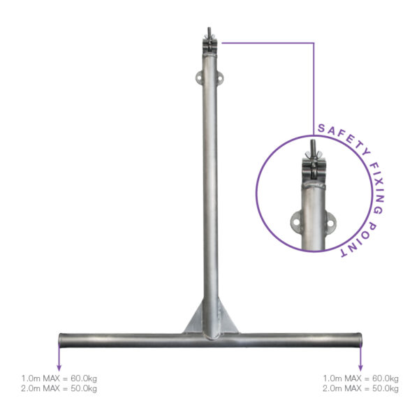 1.0m Dropper Bar (50mmØ tube) SWL 60.0kg