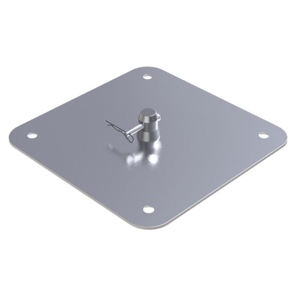 F01 Truss 310mm x 310mm x 5mm Square Aluminium Base Plate with Half-Spigots