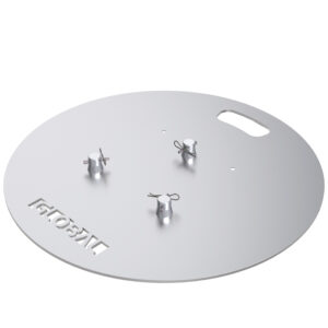 F23-24 Truss 600mmØ x 8mm Round Laser Cut Steel Base Plate with Spigots