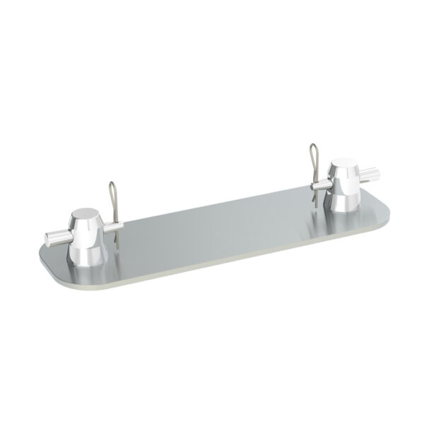 F32 Truss 310mm x 70mm x 5mm Rectangular Aluminium Base Plate with Half-Spigots
