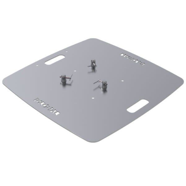 F33-34 Truss 800mm x 800mm x 6mm Laser Cut Steel Base Plate with Spigots