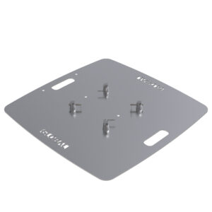 F33-34 Truss 800mm x 800mm x 6mm Laser Cut Steel Base Plate with Spigots, Pins & R-Clips
