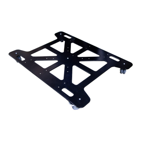 Universal Base Plate to suit F32-44P Truss; Modular 700/850mm U-Drop (incl. 5 Swivel Castors) Excluding Spigots Pins & R-Clips - Black