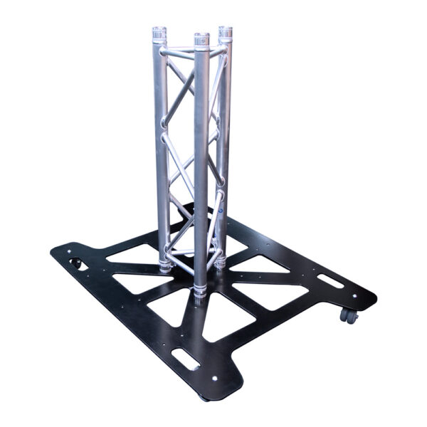Universal Base Plate to suit F32-44P Truss; Modular 700/850mm U-Drop (incl. 5 Swivel Castors) Excluding Spigots Pins & R-Clips - Black - Image 3
