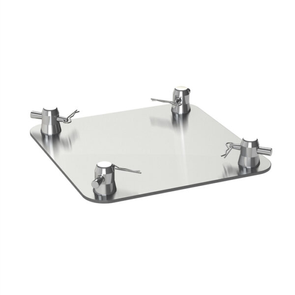 F34 Truss 310mm x 310mm x 5mm Square Aluminium Base Plate with Half-Spigots
