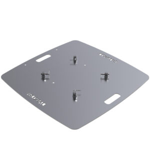 F44 Truss 900mm x 900mm x 6mm Square Laser Cut Steel Base Plate with Half-Spigots