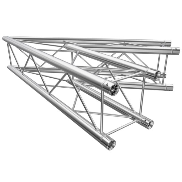 F24 Square Truss 2 Way 45° Corner with Spigots, Pins & R-Clips