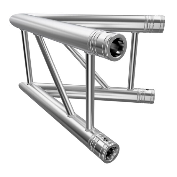 F32 2 Way 45° Corner with Spigots, Pins & R-Clips - Vertical