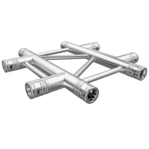 F32 Flat Truss 4 Way X-Junction with Spigots