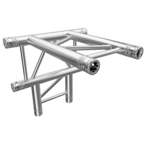 F32 Flat Truss 4 Way T- to Vertical Junction with Spigots