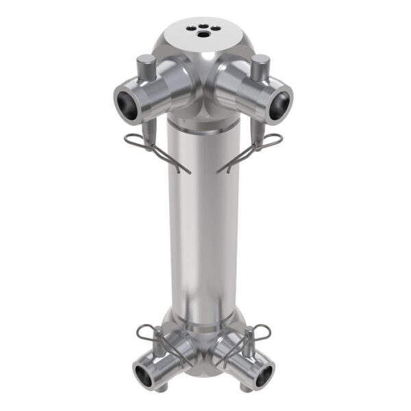 F32 Flat Truss 4 Way Universal Box Junction with 4 x Half-Spigots