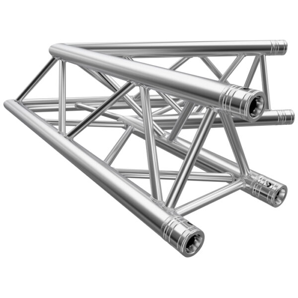 F33P Tri Truss 2 Way 60° Horizontal Corner with Spigots, Pins & R-Clips